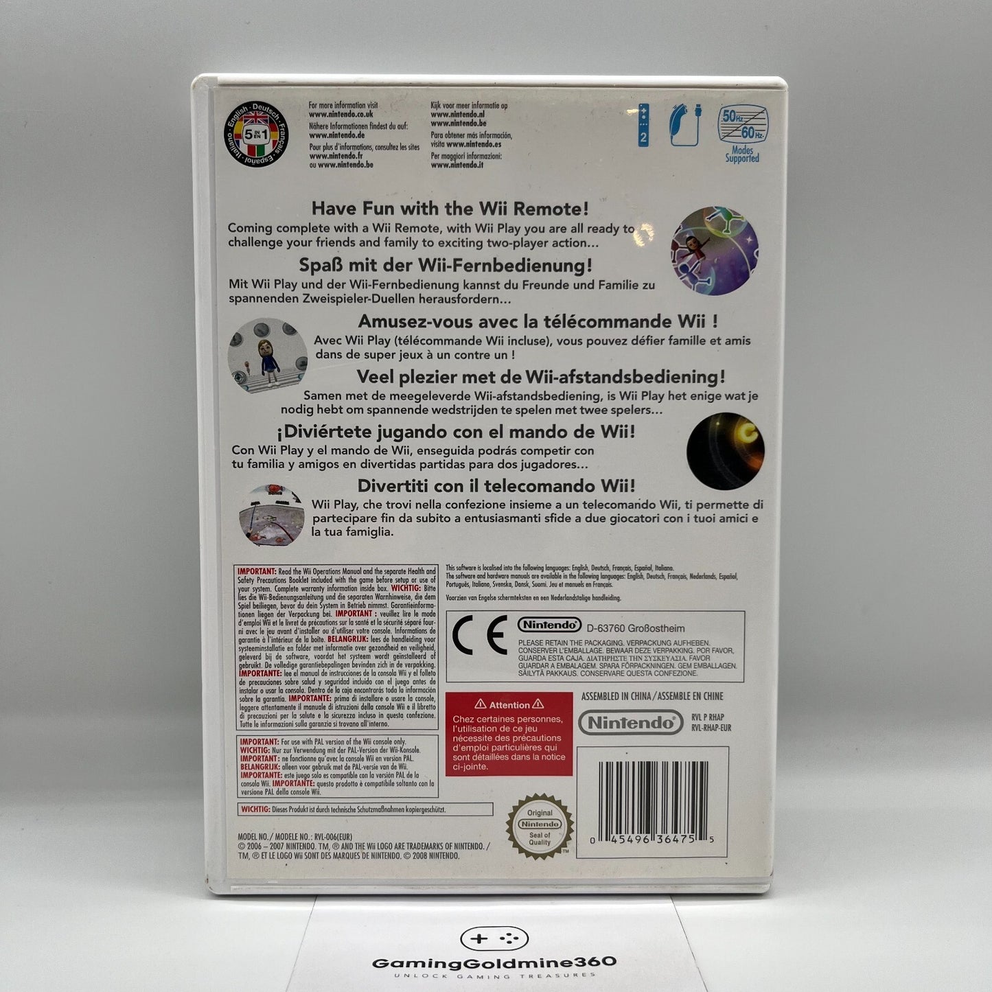 Wii Play Nintendo Italiano Completo con Manuale Videogioco Sport Bambini OTTIMO