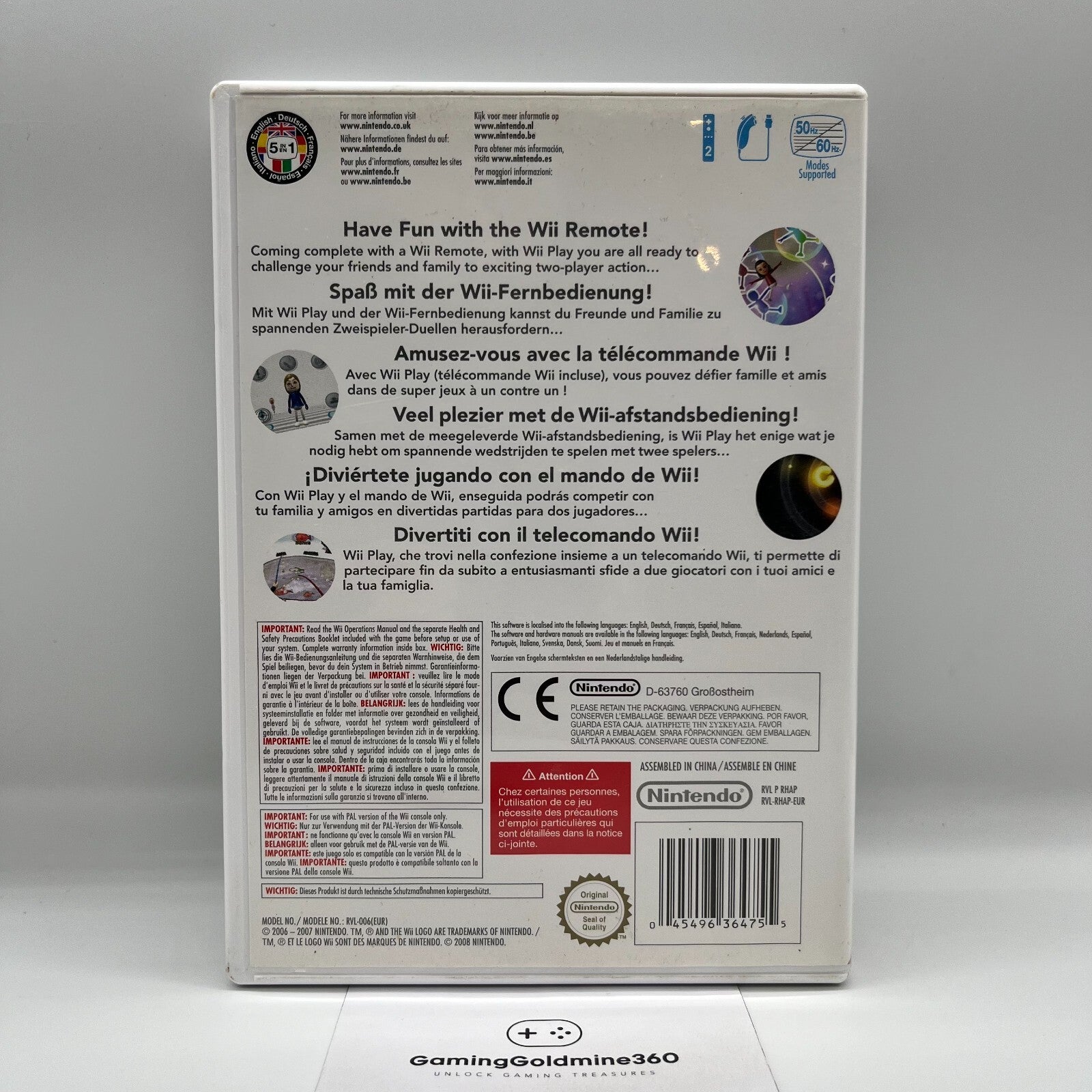 Wii Play Nintendo Italiano Completo con Manuale Videogioco Sport Bambini OTTIMO