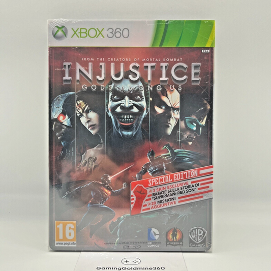 INJUSTICE Special Edition Steelbook Xbox 360 Italiano NUOVO SIGILLATO Microsoft