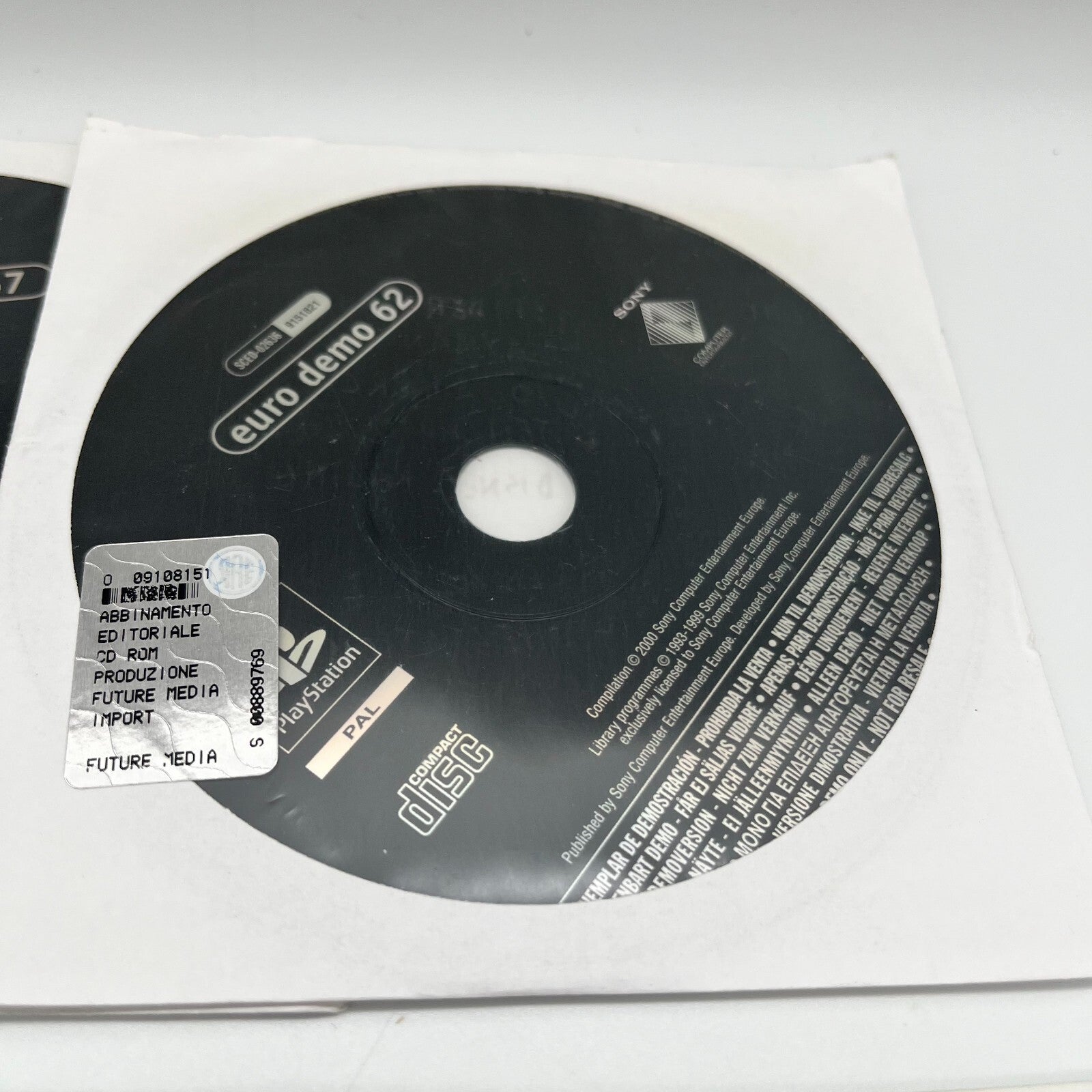 PlayStation Euro Demo 49, 56, 57, 61, 64, 66, 71, 72, 77 Anni 2000 PS CD Giochi