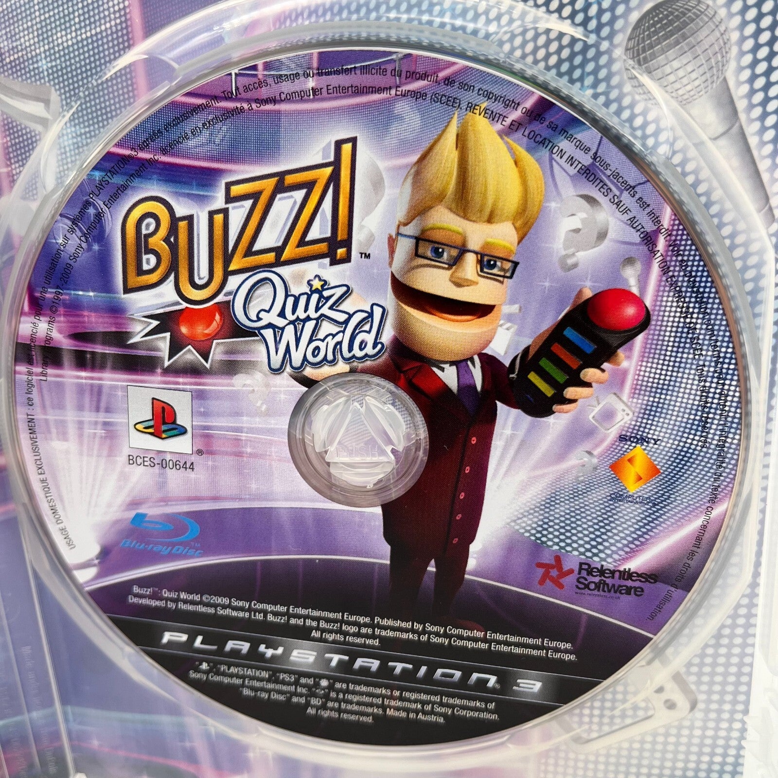 BUZZ ! QUIZ TV PS3 Completo + 4 Controller Sony PlayStation 3 SENZA PENNETTA USB