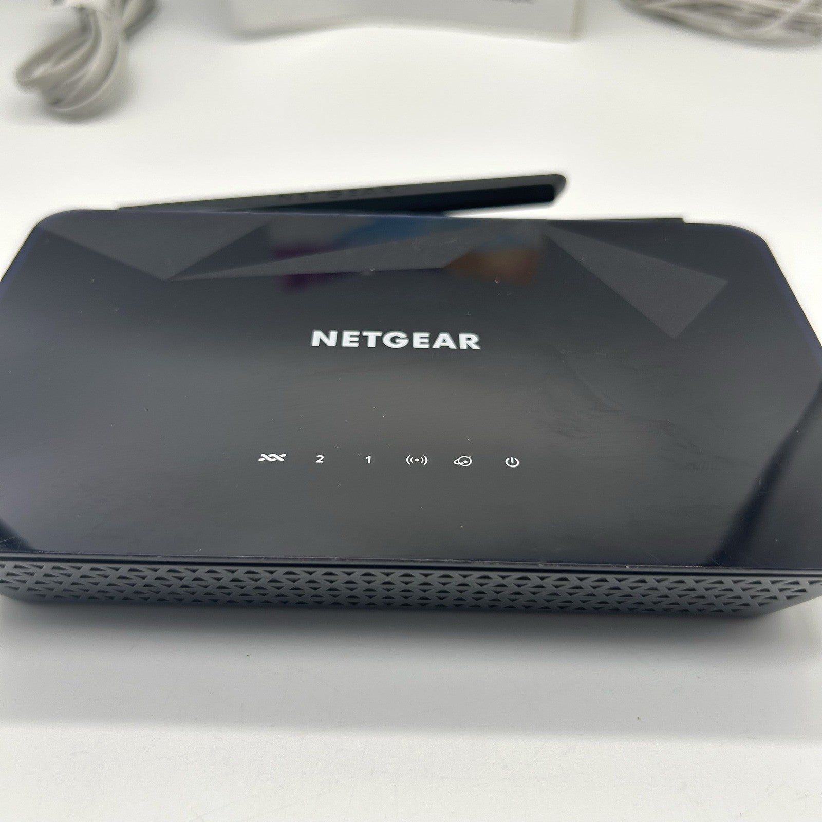 Netgear D1500 Modem Router ADSL2+ WiFi N300 Completo Manuale e Cavi Testato