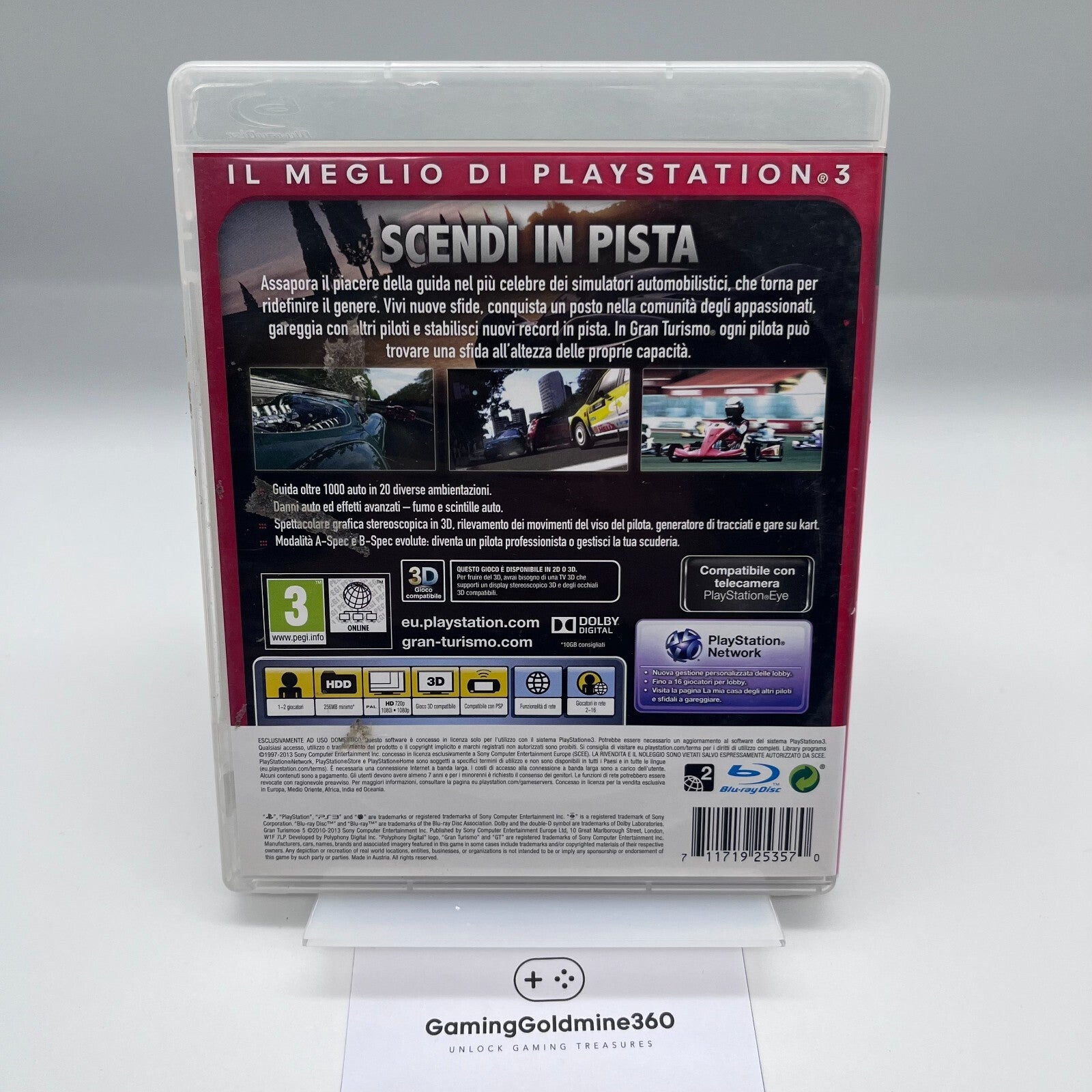 Gran Turismo 5 PS3 Essentials PAL Italiano COMPLETO GT Sony Playstation 3 