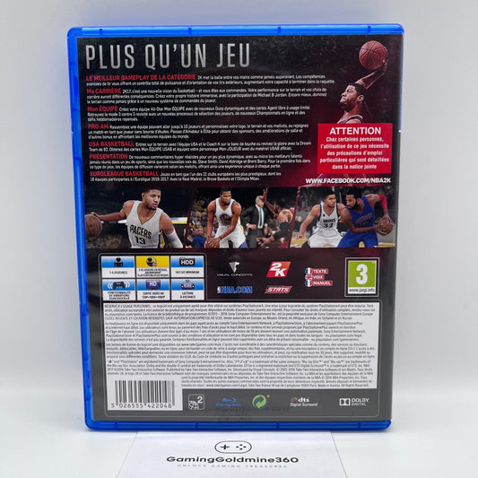 NBA 2K17 PS4 FR Completo con Manuale 2K Sony PlayStation 4 Paul George COME NUOV