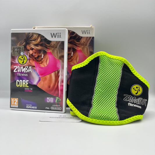 ZUMBA Fitness Core Nintendo Wii Italiano Completo con CINTURA, Scatola e Manuale