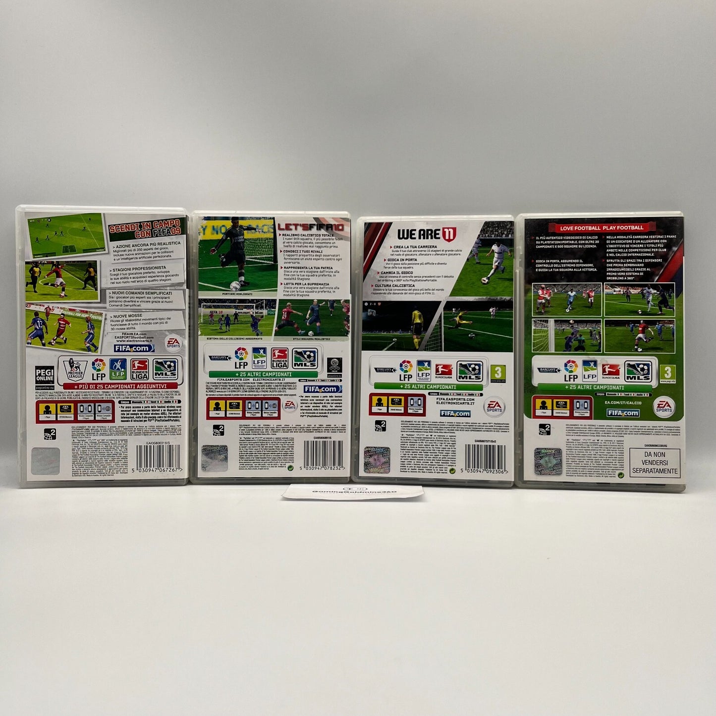 FIFA 09+10+11+12 PSP Italiano Completi con Manuale EA Sony PlayStation Portable
