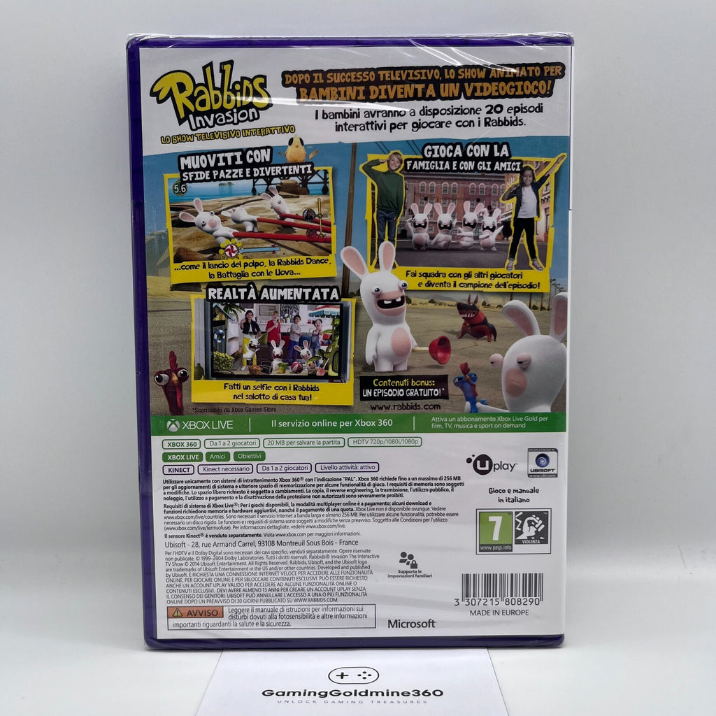 RABBIDS INVASION Show Televisivo Interattivo Xbox 360 Italiano NUOVO SIGILLATO