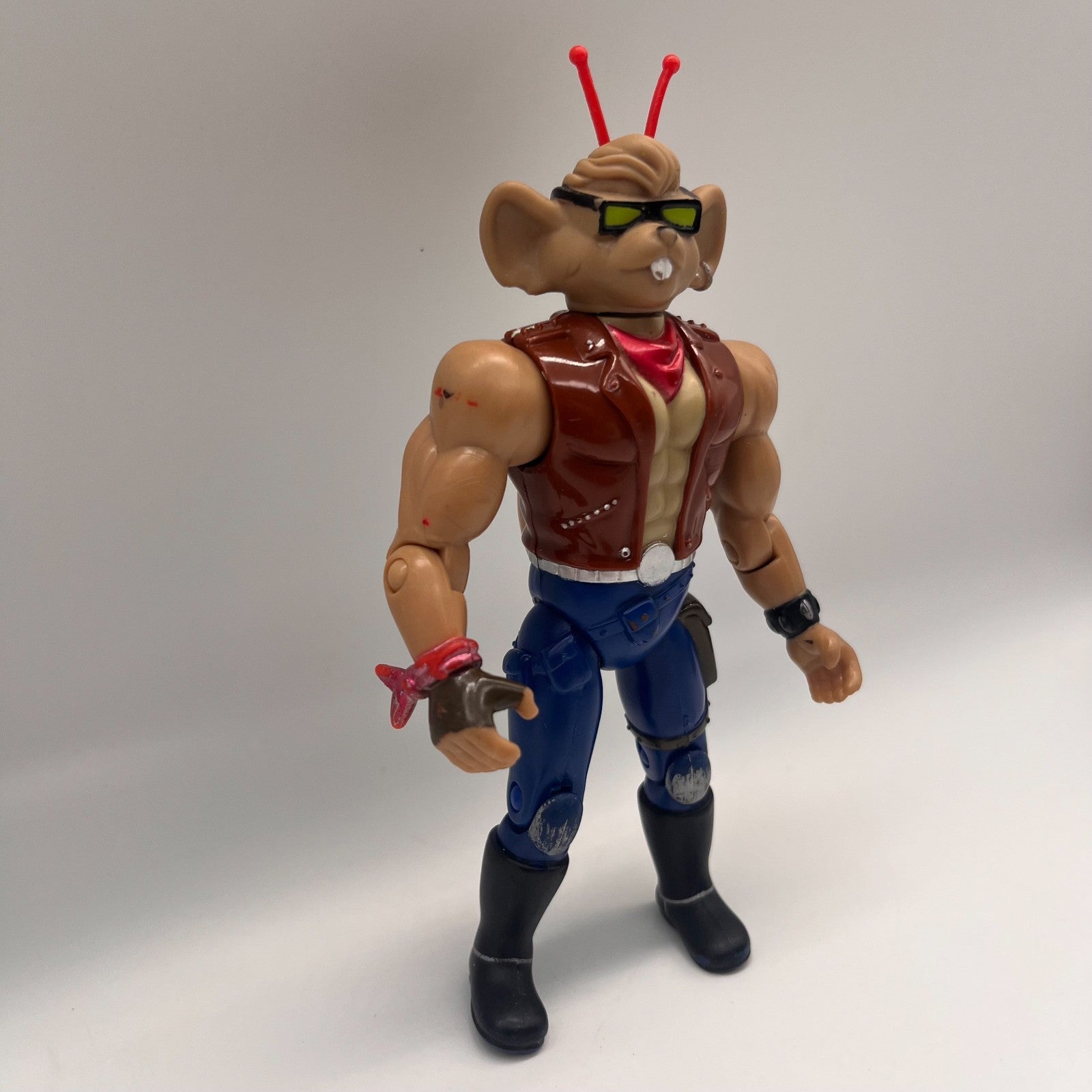 Sterzo Throttle Biker Mice da Marte Action Figure 1993 Galoob GIG Vintage