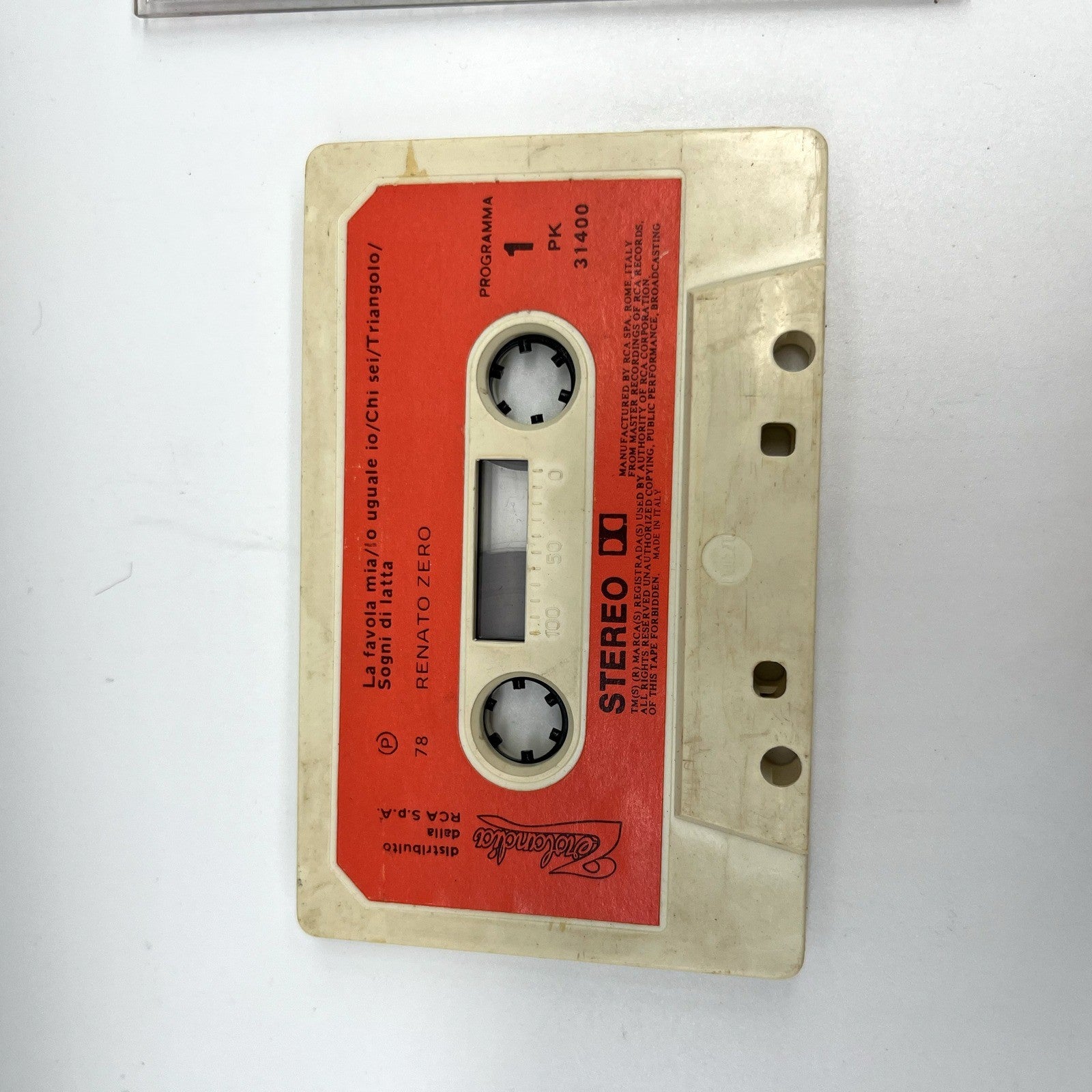 Renato Zero Zerolandia Musicassetta MC RCA 1978 Cantautore Italiana Testata