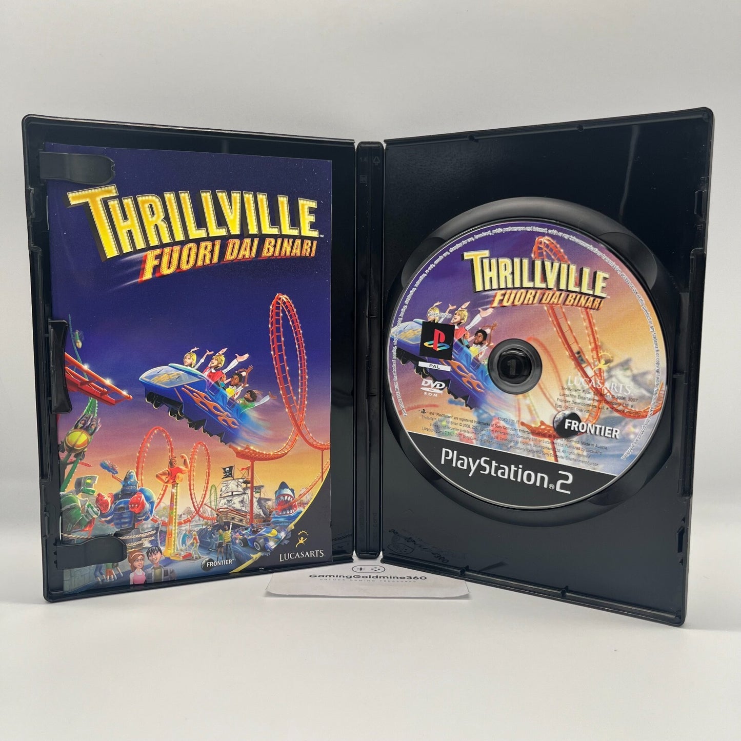 THRILLVILLE Fuori dai Binari PS2 Italiano Completo Manuale Sony PlayStation 2
