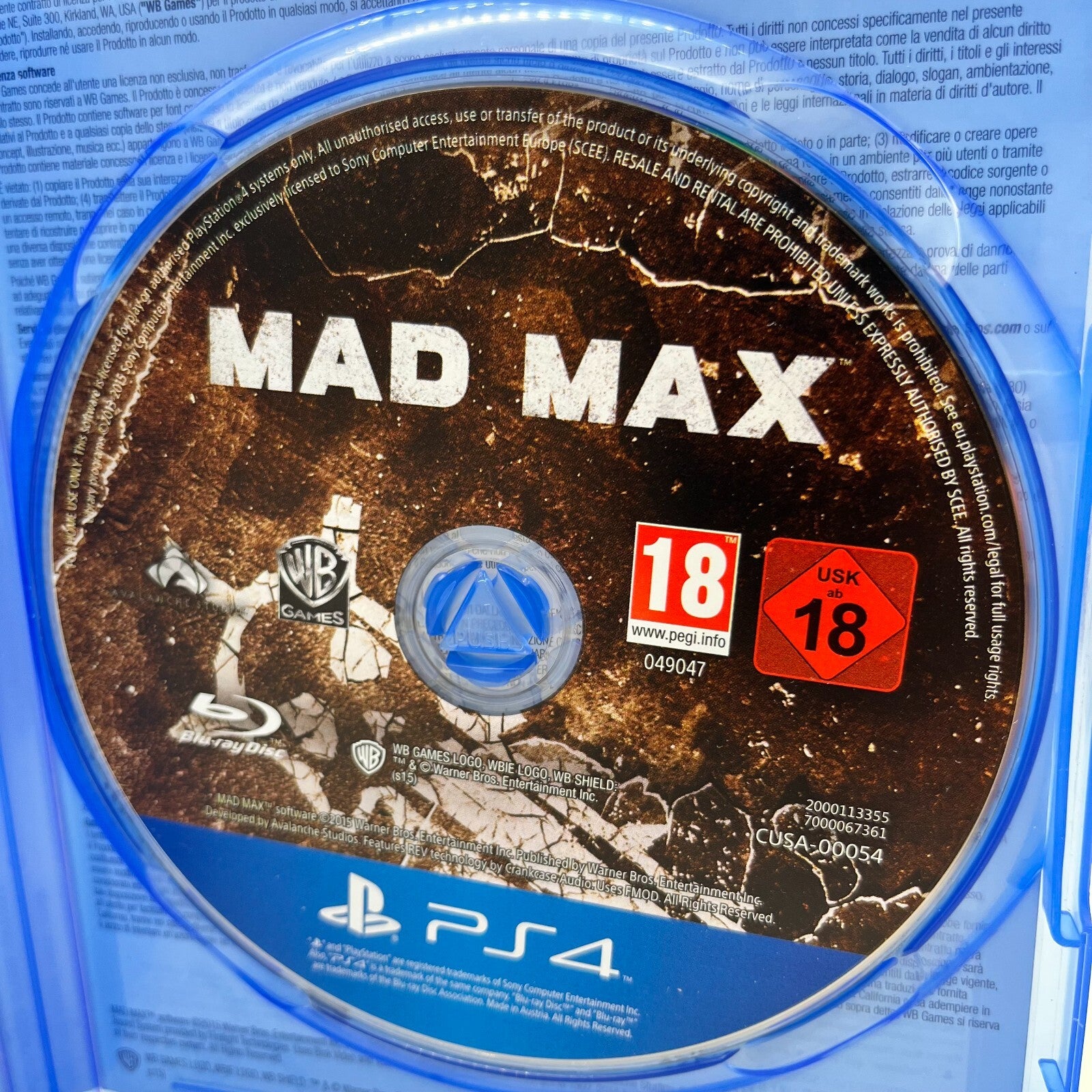Mad Max PS4 Italiano Warner Bros Sony PlayStation 4 PlayStation Hits COME NUOVO