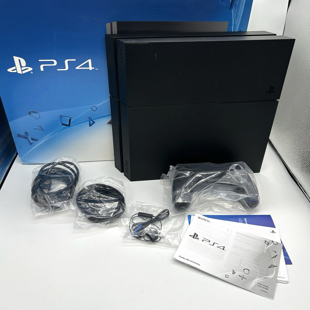 PlayStation 4 500GB Jet Black – Boxata, corredo completo