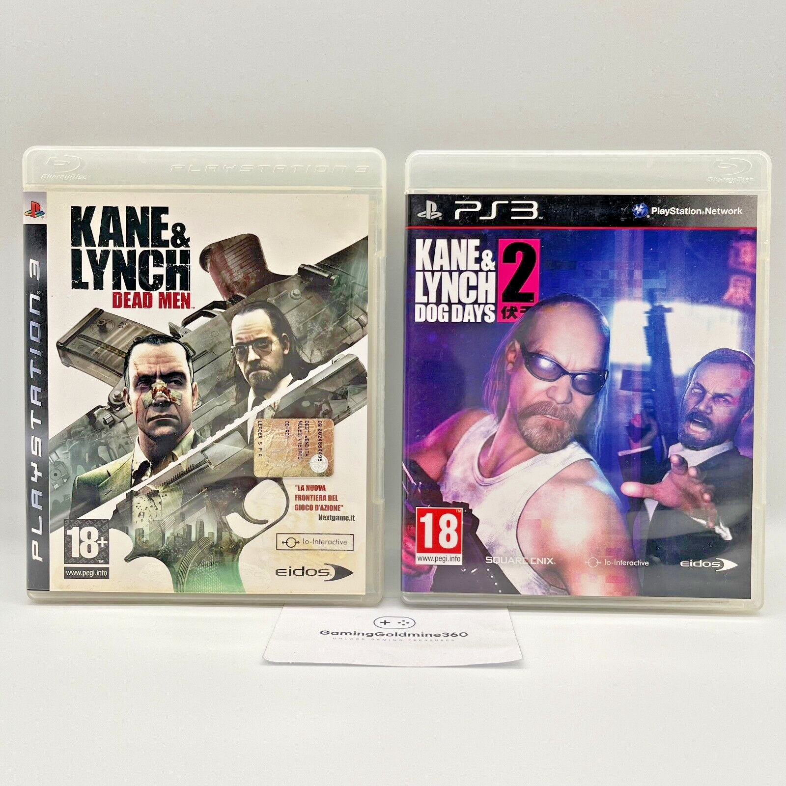 KANE & LYNCH Dead Men + 2 Dog Days PS3 Italiano Completo PAL Eidos PlayStation 3