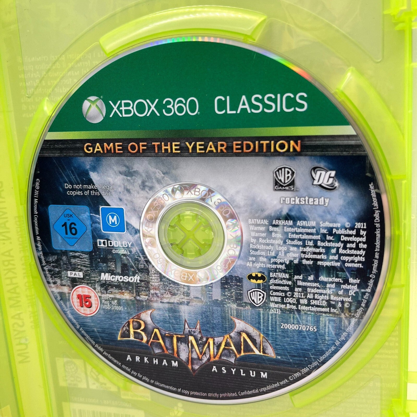 BATMAN Arkham Asylum Xbox 360 Italiano Completo con Manuale WB Microsoft OTTIMO