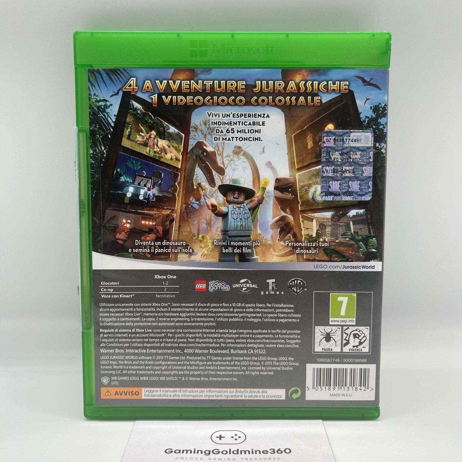 LEGO Jurassic World Xbox One + Jurassic World il Dominio Film 4K Ultra HD BluRay