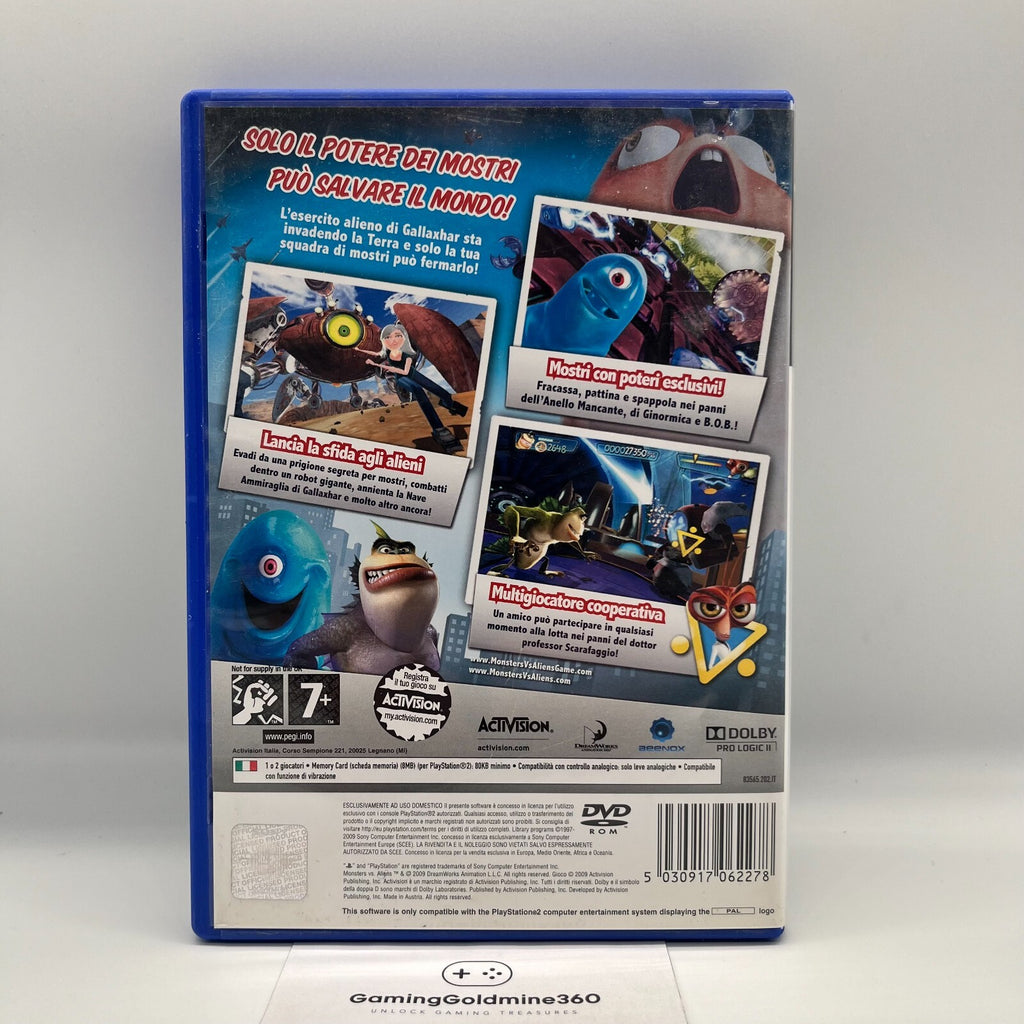 Mostri Contro Alieni PS2 Italiano Completo Activison Sony PlayStation 2 OTTIMO