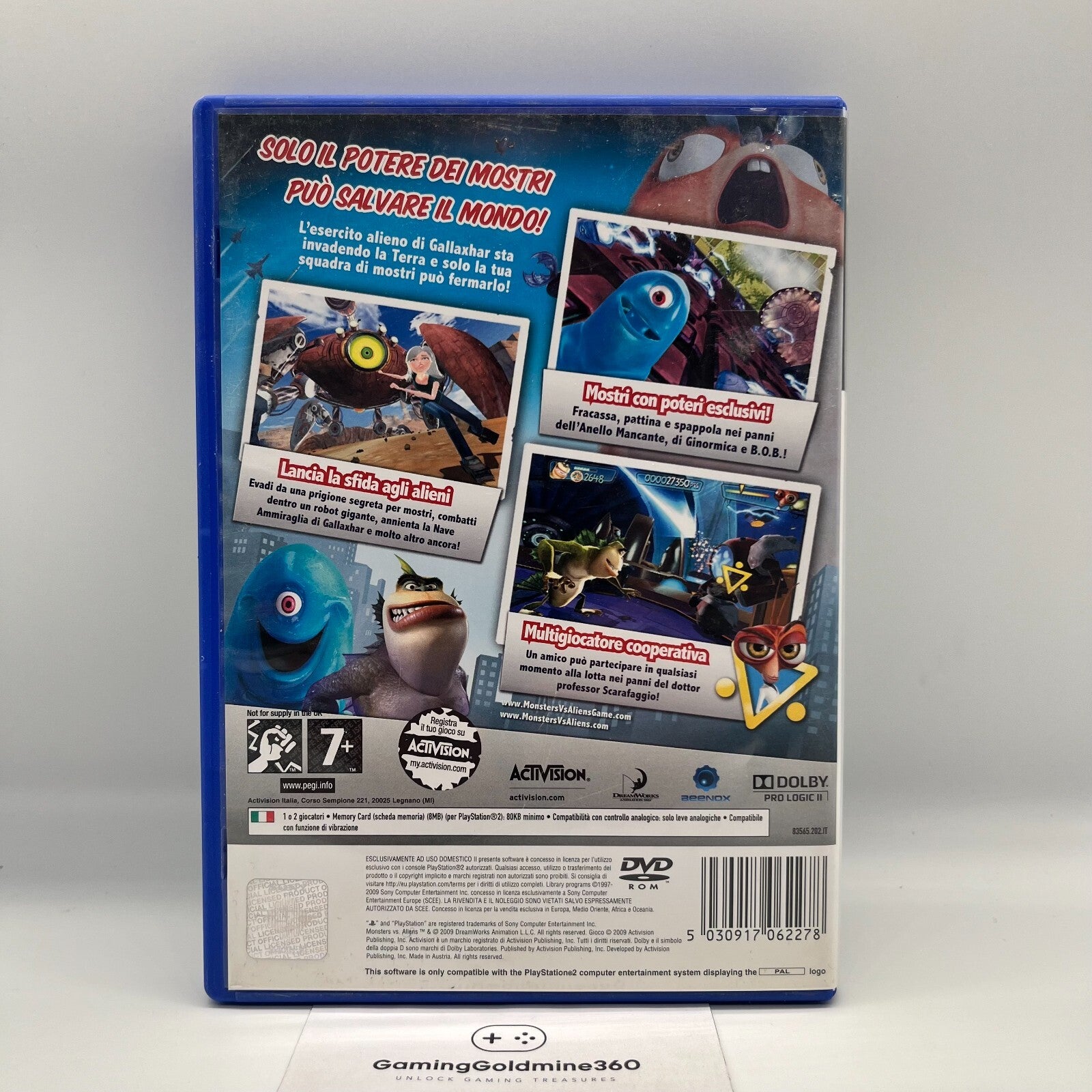 Mostri Contro Alieni PS2 Italiano Completo Activison Sony PlayStation 2 OTTIMO