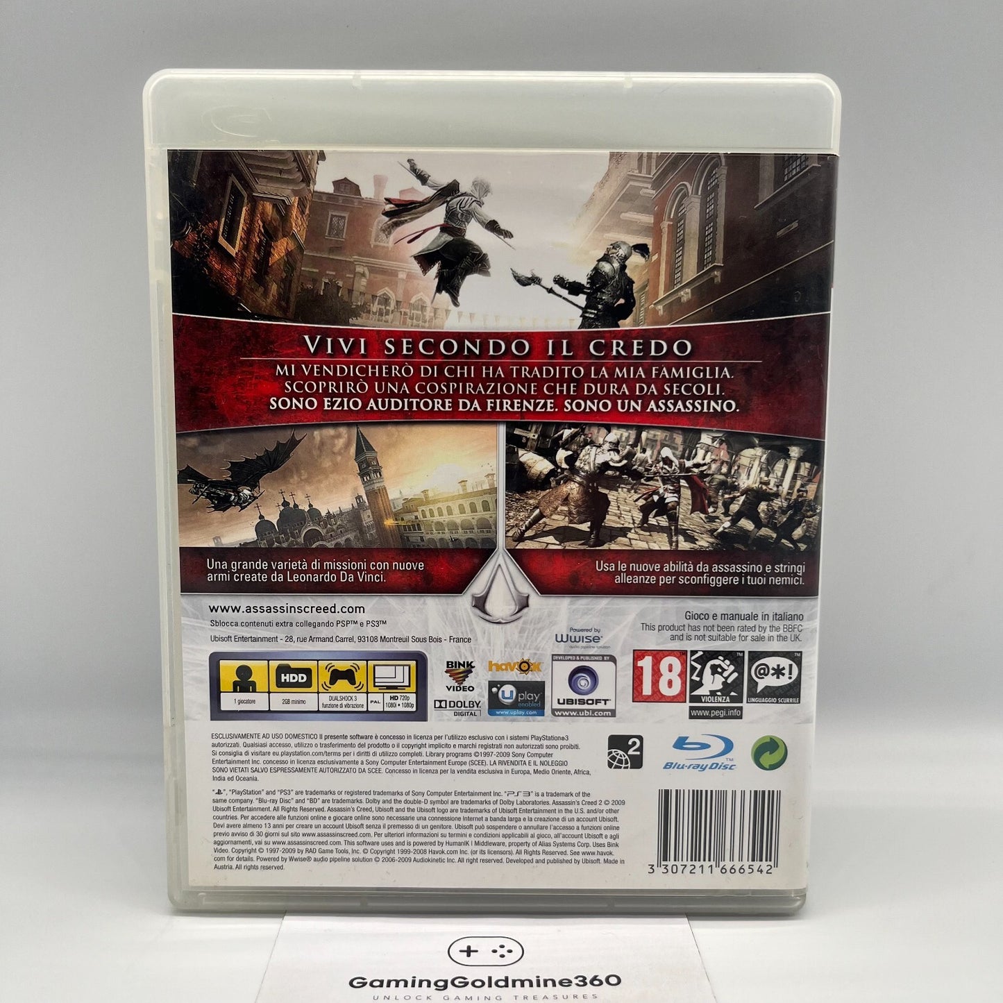 Assassin's Creed II 2 PS3 Italiano Completo PAL Gioco Ubisoft Sony PlayStation 3