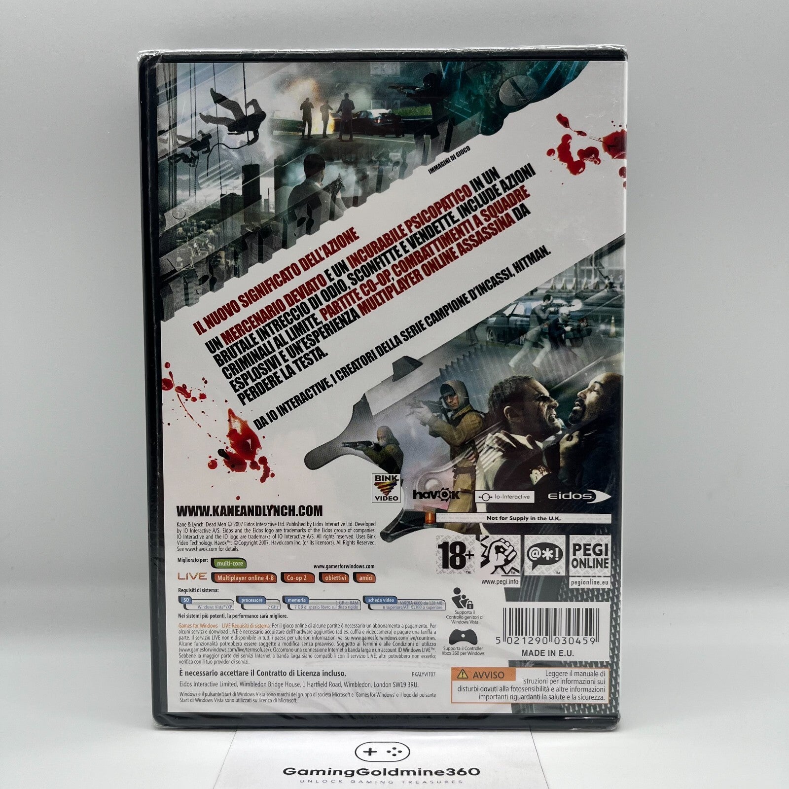 KANE & LYNCH: Dead Men + 2 Dog Days PC Italiano NUOVI SIGILLATI Eidos Microsoft