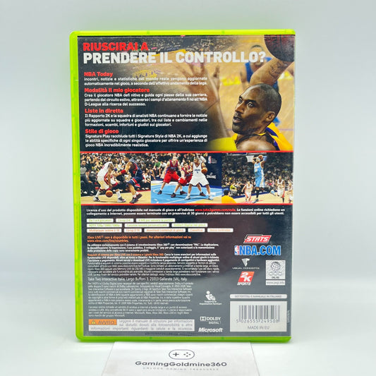 NBA 2K10 (2010) Xbox 360 Italiano Completo con Manuale PAL Microsoft Kobe Bryant