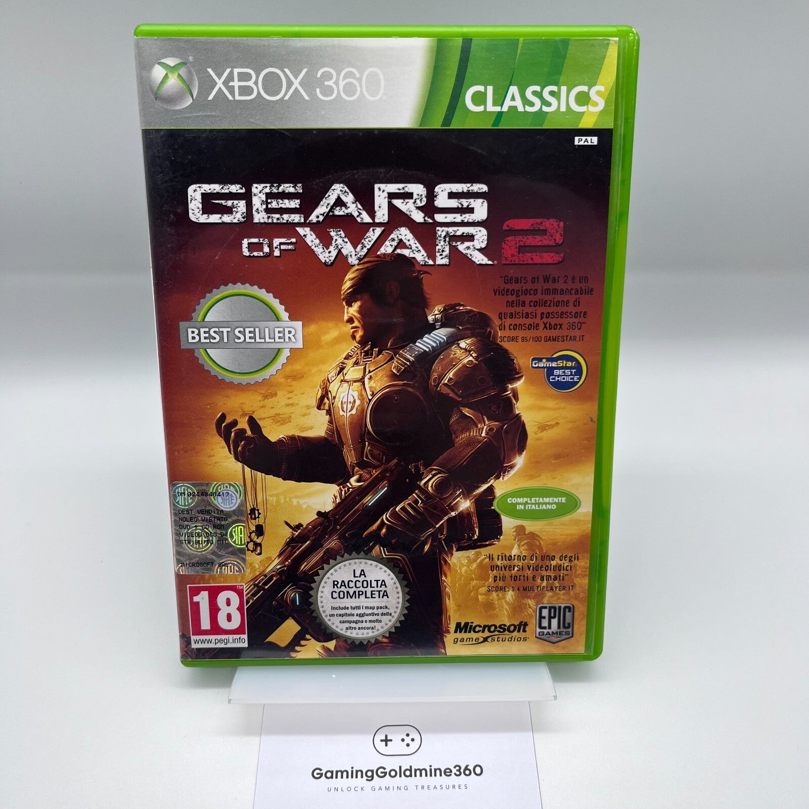 Gears of War 2 CLASSICS XBOX 360 PAL Italiano COMPLETO con Manuale OTTIME CONDIZ