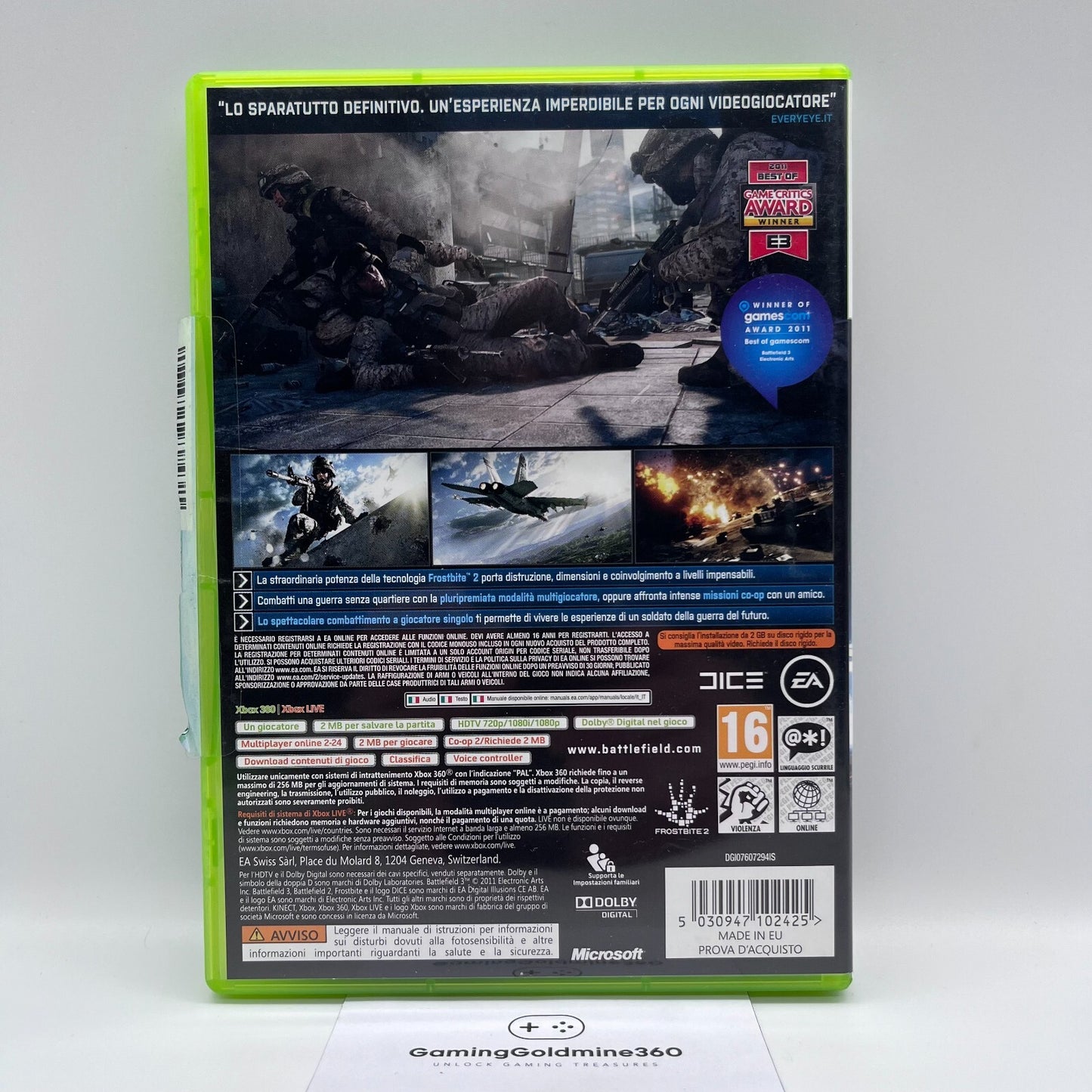 BATTLEFIELD Bad Company 2 + 3 Xbox 360 Italiano Completi EA Microsoft Xbox360