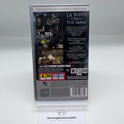 MEDAL OF HONOR HEROES 2 Platinum PSP PAL Italiano COMPLETO con Manuale EA Sony