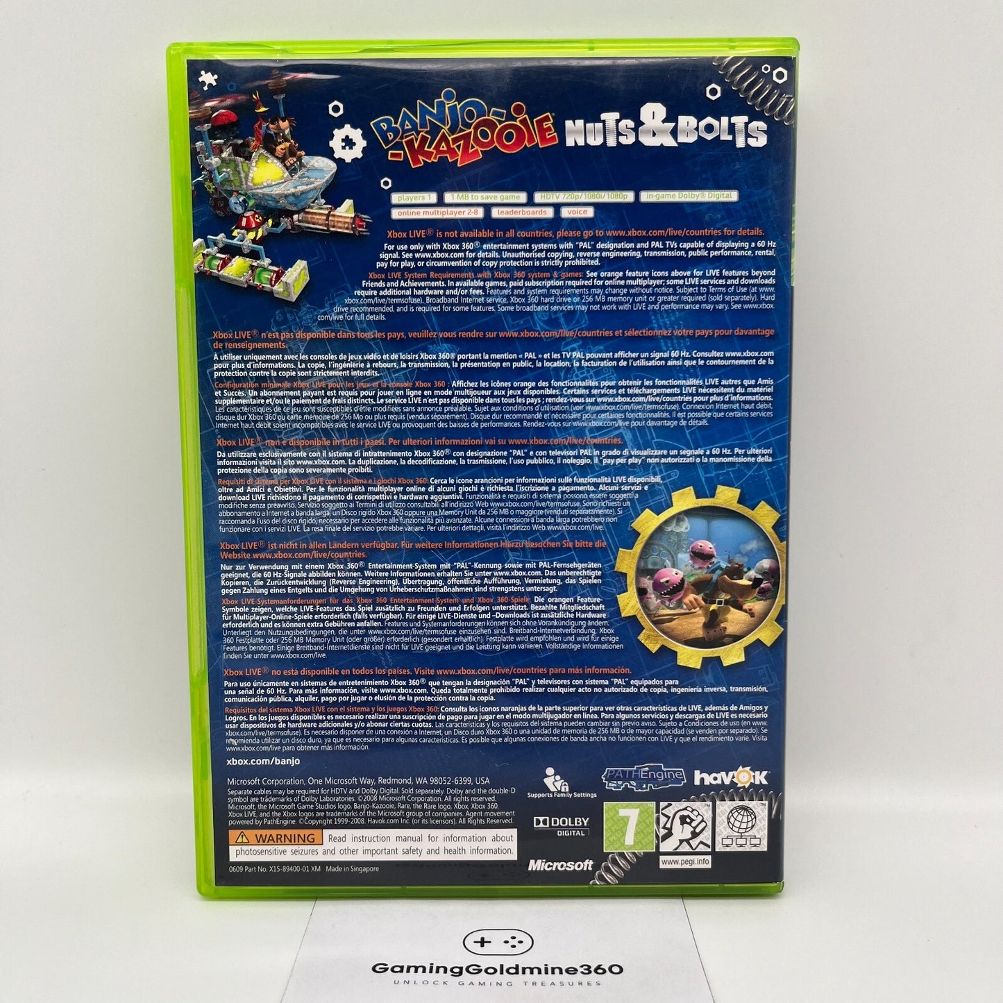Banjo Kazooie Nuts & Bolts Xbox 360 Italiano Completo con Manuale PAL COME NUOVO