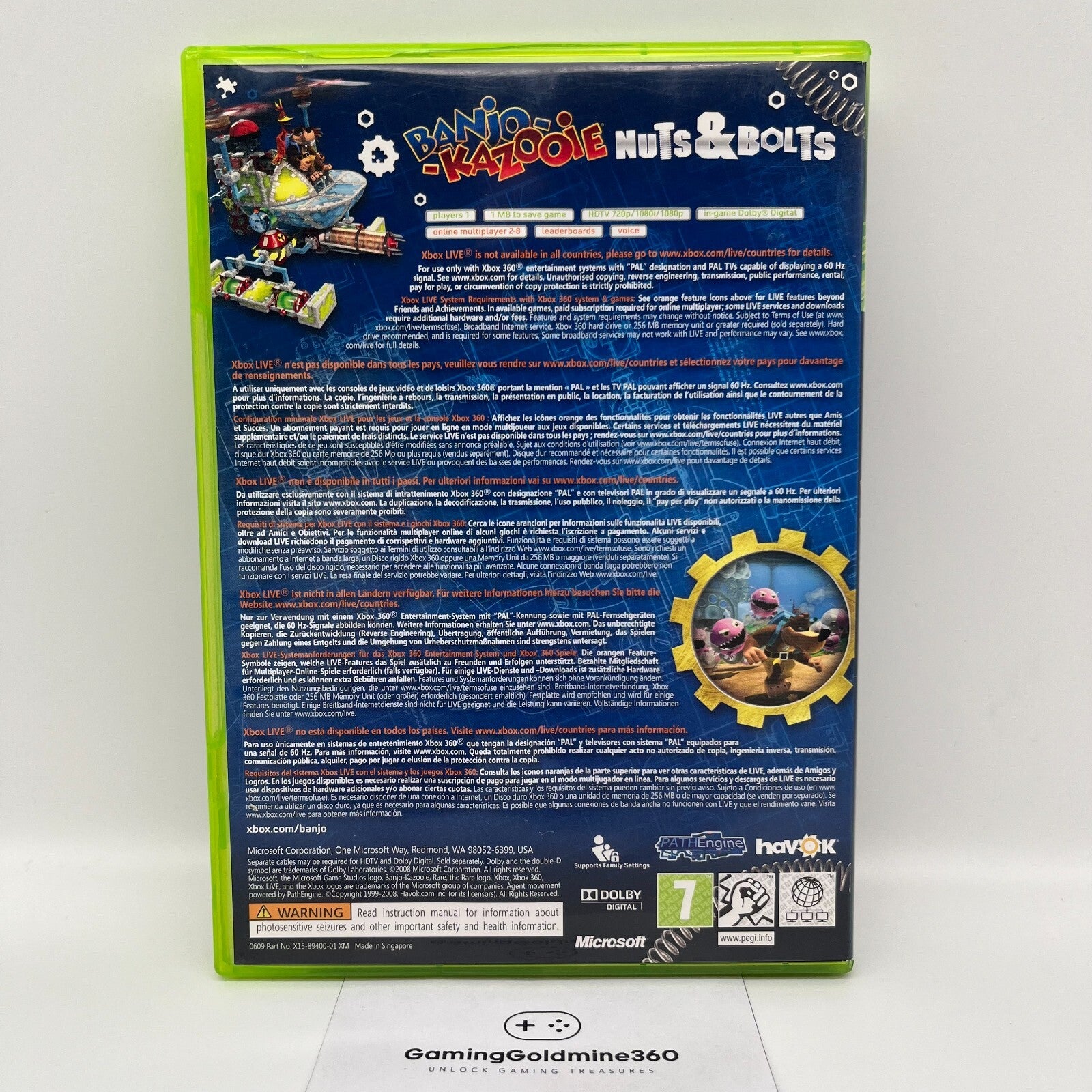 Banjo Kazooie Nuts & Bolts Xbox 360 Italiano Completo con Manuale PAL COME NUOVO