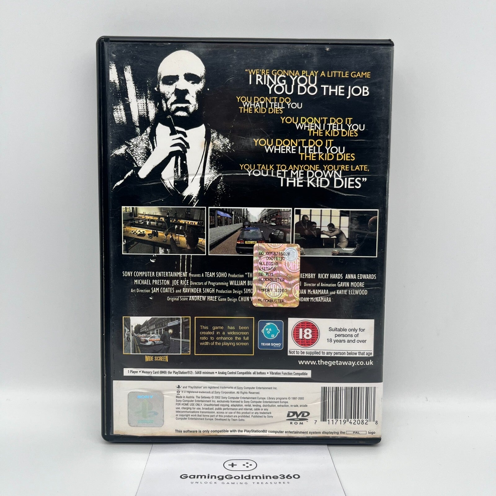 The Getaway PS2 Completo con Manuale PAL UK Sony PlayStation 2 Ottime Condizioni