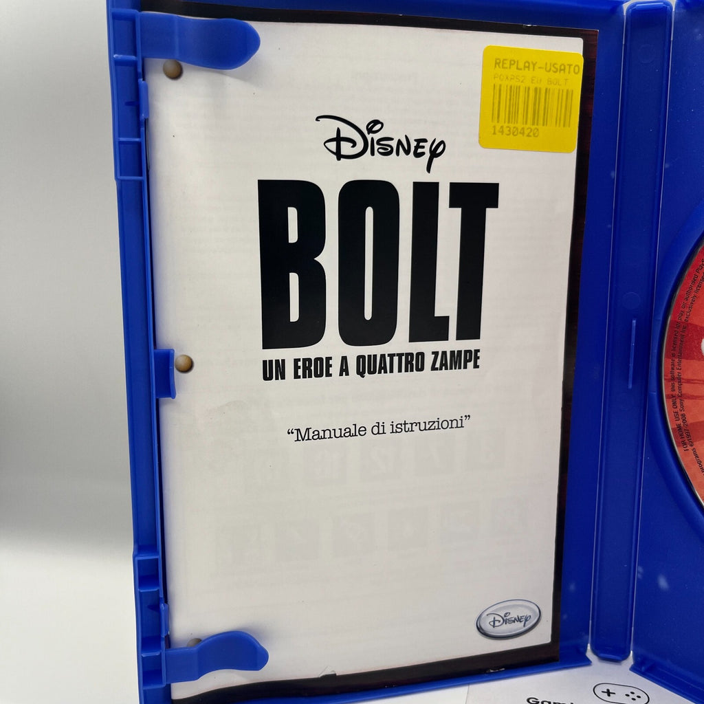 BOLT Un Eroe a 4 Zampe PS2 Italiano Completo Manuale Disney Sony PlayStation 2