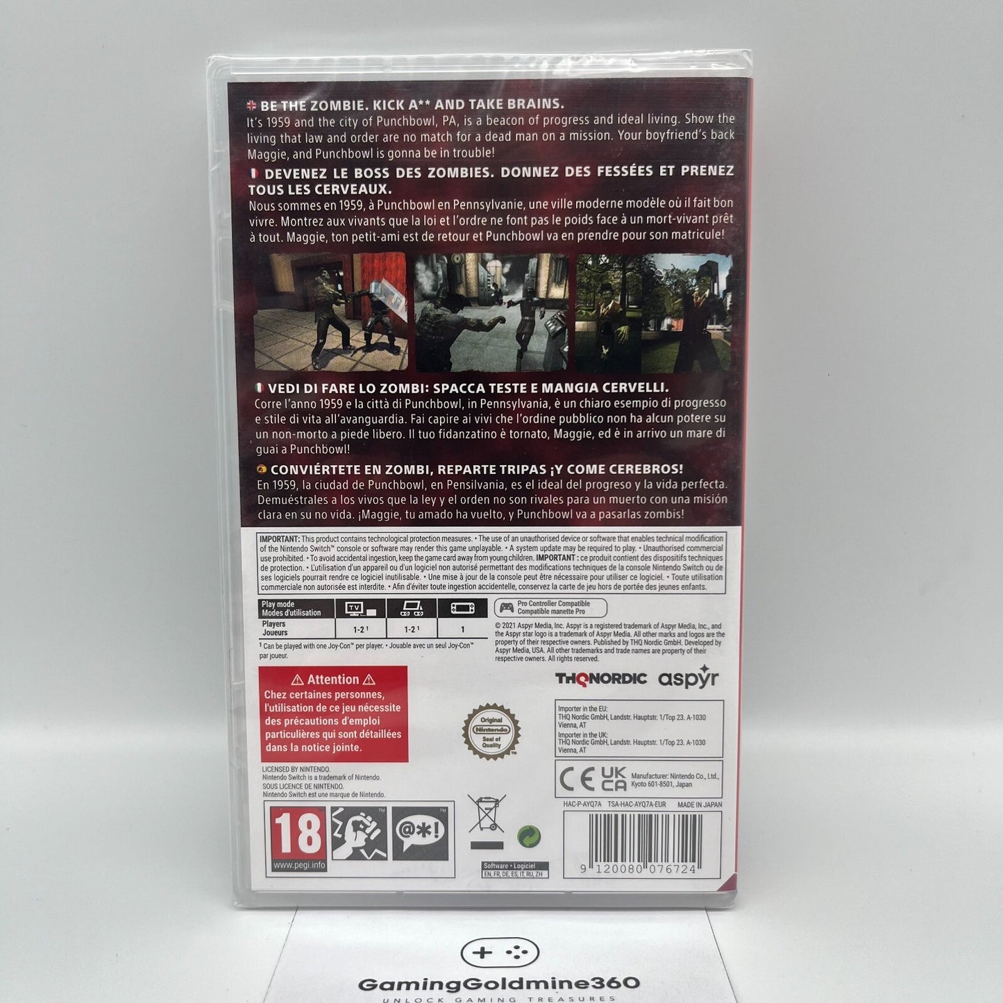 Stubbs the Zombie in Rebel Without a Pulse Nintendo Switch ITALIANO NUOVO SIGILL