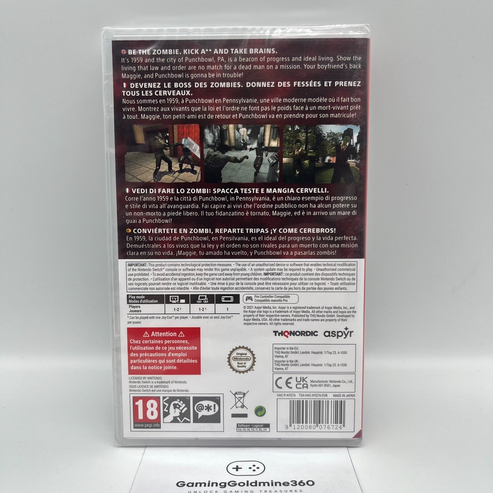 Stubbs the Zombie in Rebel Without a Pulse Nintendo Switch ITALIANO NUOVO SIGILL