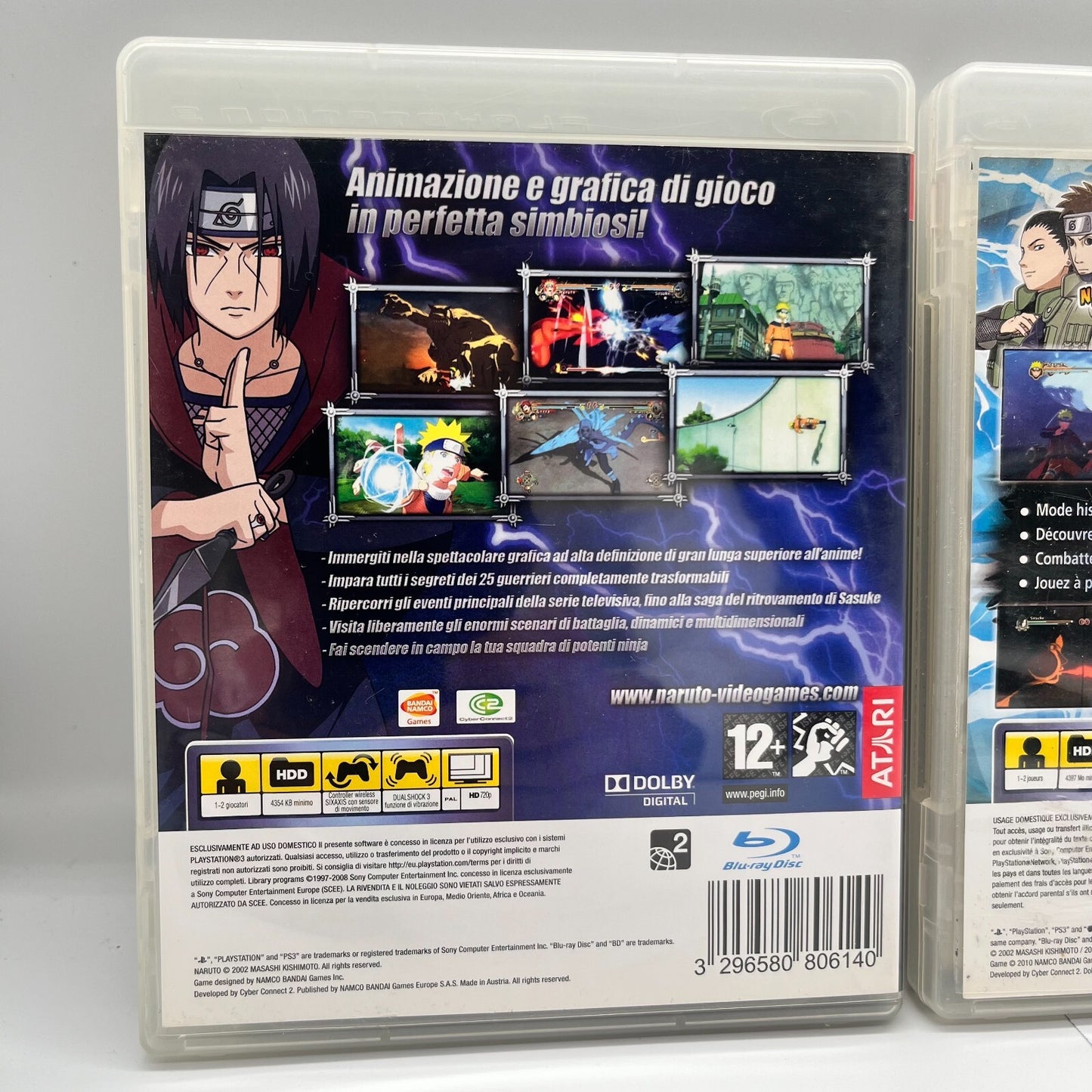 NARUTO SHIPPUDEN Ultimate Ninja Storm 1+2+3 BUNDLE PS3 Italiano Completi PAL