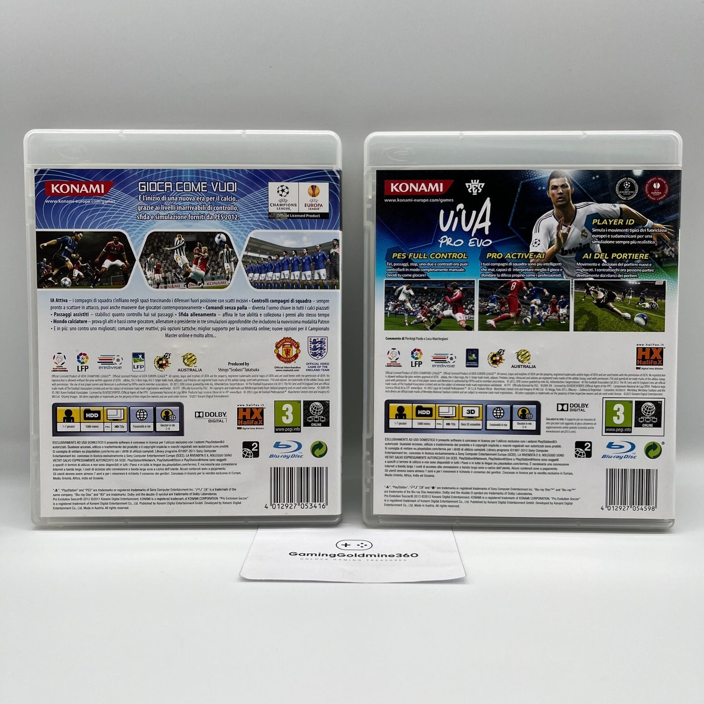 PES 2012 + 2013 PS3 Completi con Manuali PAL Pro Evolution Soccer PlayStation 3