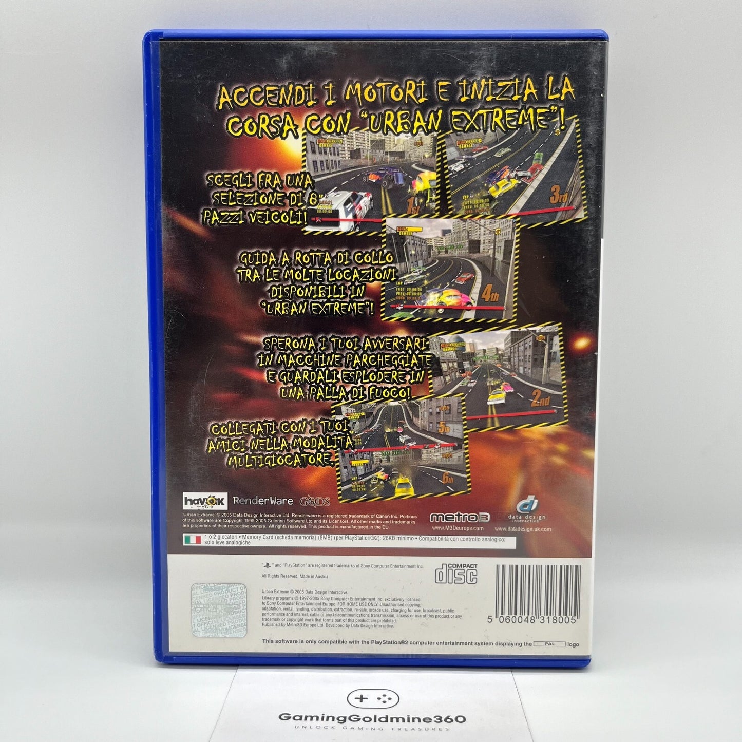 Urban Xtreme PS2 Italiano PAL senza manuale M3 Sony PlayStation 2 OTTIMO