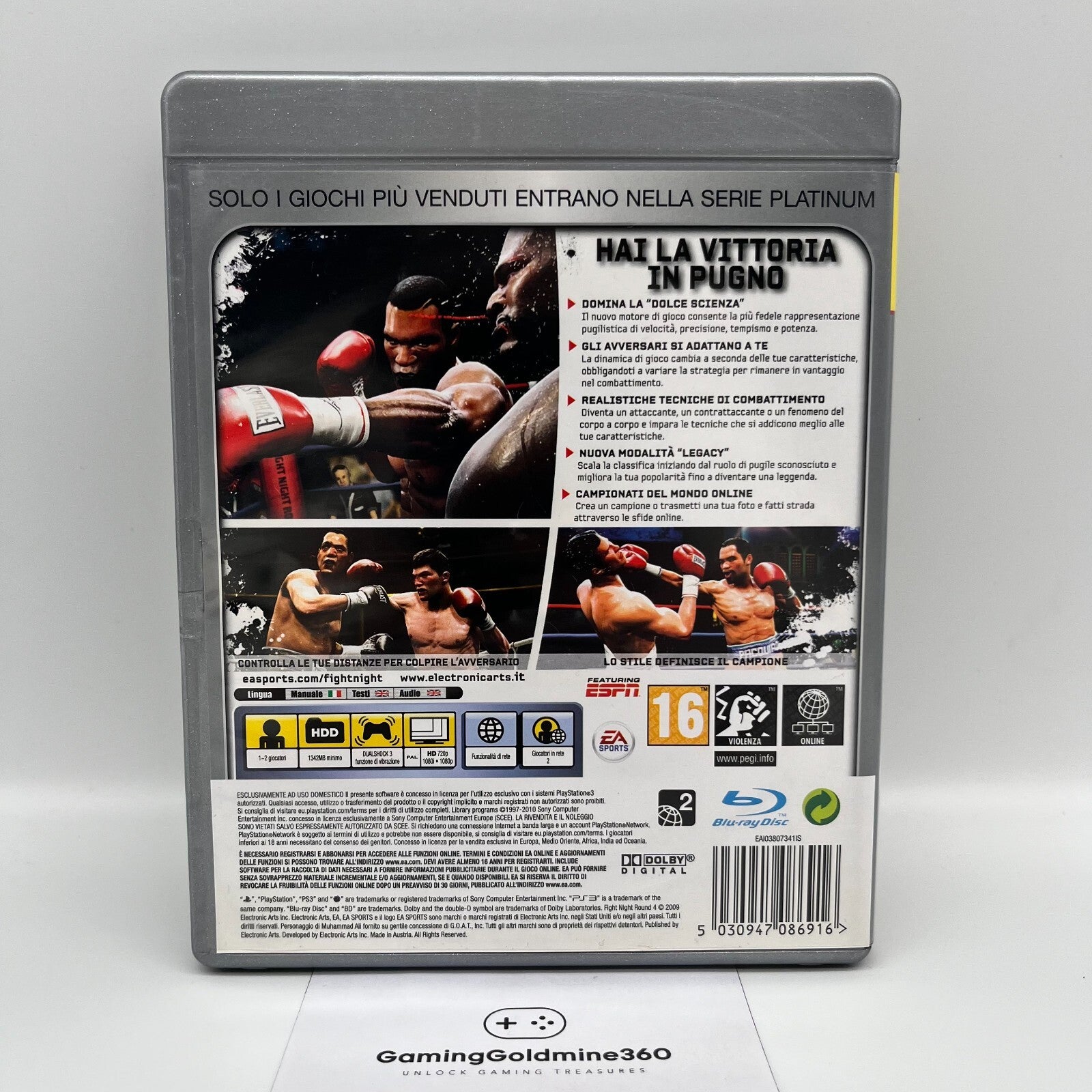 Fight Night Round 4 PS3 Italiano Completo con Manuale PAL EA Sony PlayStation 3
