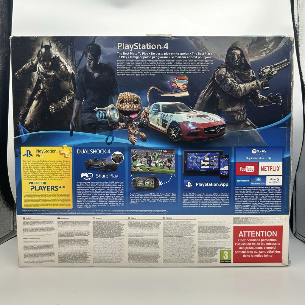 PlayStation 4 500GB Jet Black – Boxata, corredo completo
