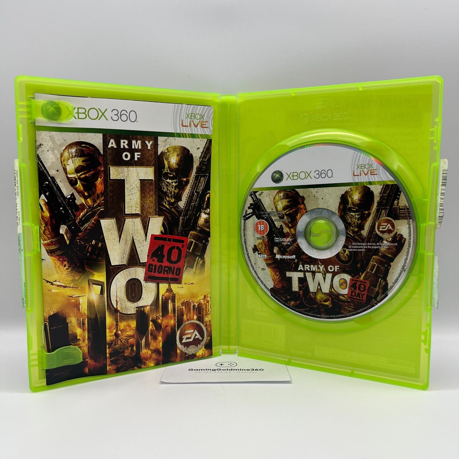 Army of Two 40° Giorno Xbox 360 Italiano Completo con Manuale PAL EA Microsoft