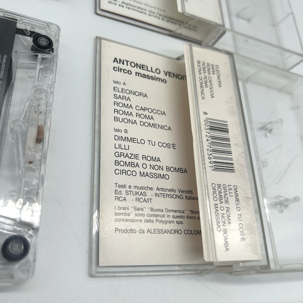 Antonello Venditti Lotto 3 Musicassette MC Centocitta Circo Massimo San Siro