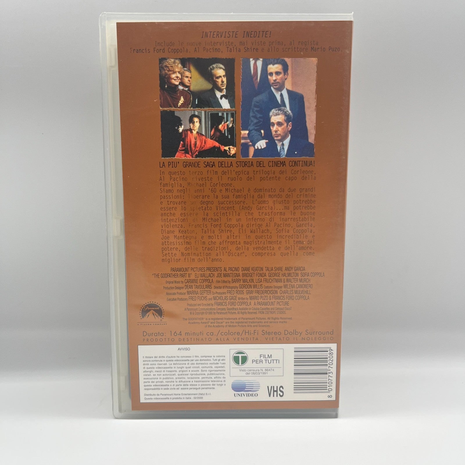 Il Padrino Trilogia VHS Box Set 🎬 25° Anniversario Ita Paramount Coppola Raro