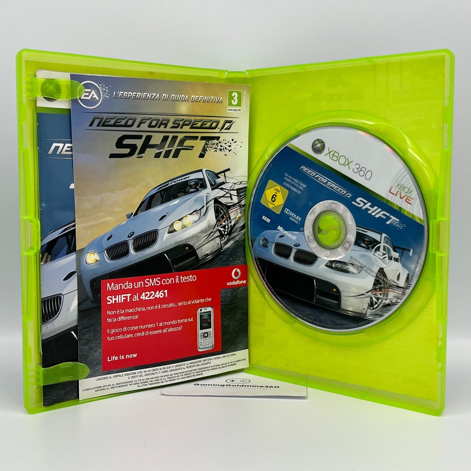 Need for Speed Shift Xbox 360 Italiano PAL Completo EA Microsoft Xbox360 