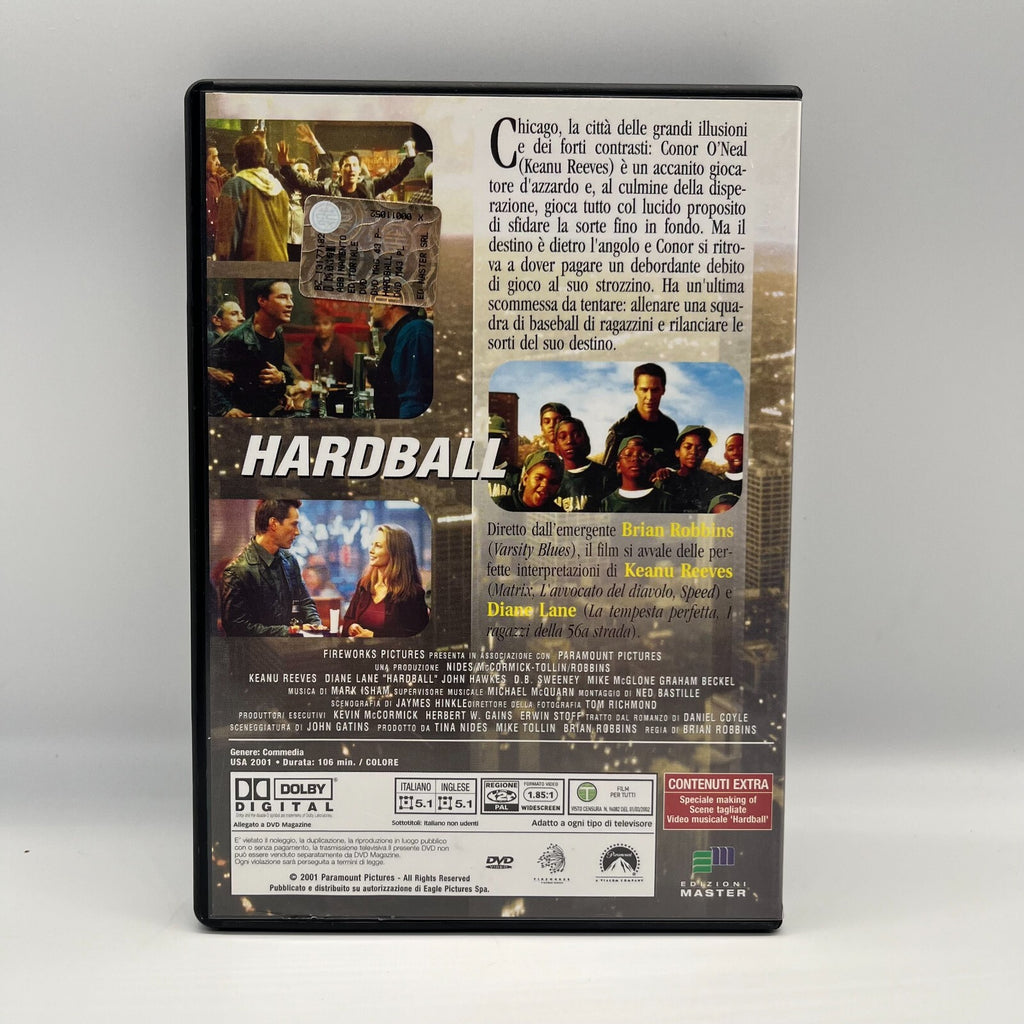 HARDBALL DVD Italiano | Keanu Reeves, Diane Lane | Usato OTTIMO Film Storia Vera