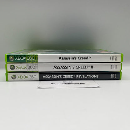 Assassin's Creed + II + Revelations Xbox 360 ITALIANO Completo Manuale COME NUOV