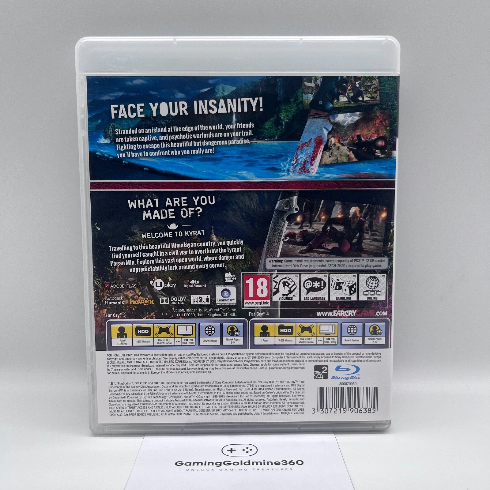 FarCry 3 + 4 DOUBLE PACK PS3 Italiano PAL Completo Ubisoft Sony PlayStation 3