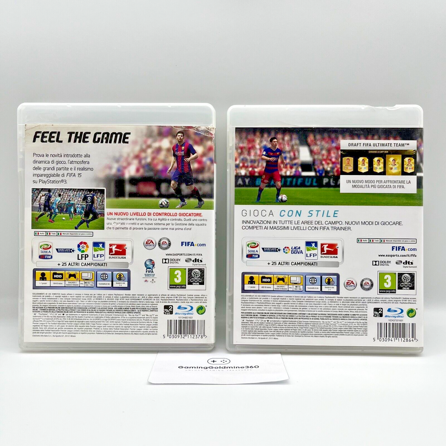 FIFA 15 + 16 PS3 Italiano Completo con Manuale PAL EA Sports Sony PlayStation 3