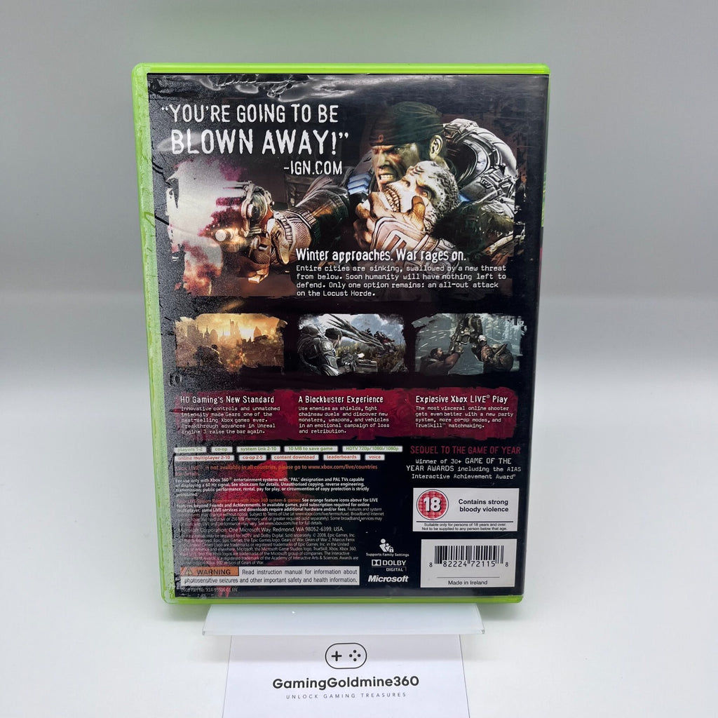 Gears of War 2 Xbox 360 PAL UK Completo con Manuale Microsoft Xbox360 OTTIMO