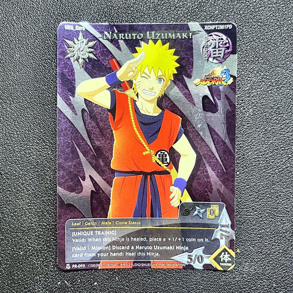 2013 Naruto CCG Ultimate Ninja Storm 3 Naruto Uzumaki x Goku Promo PR-095 FOIL