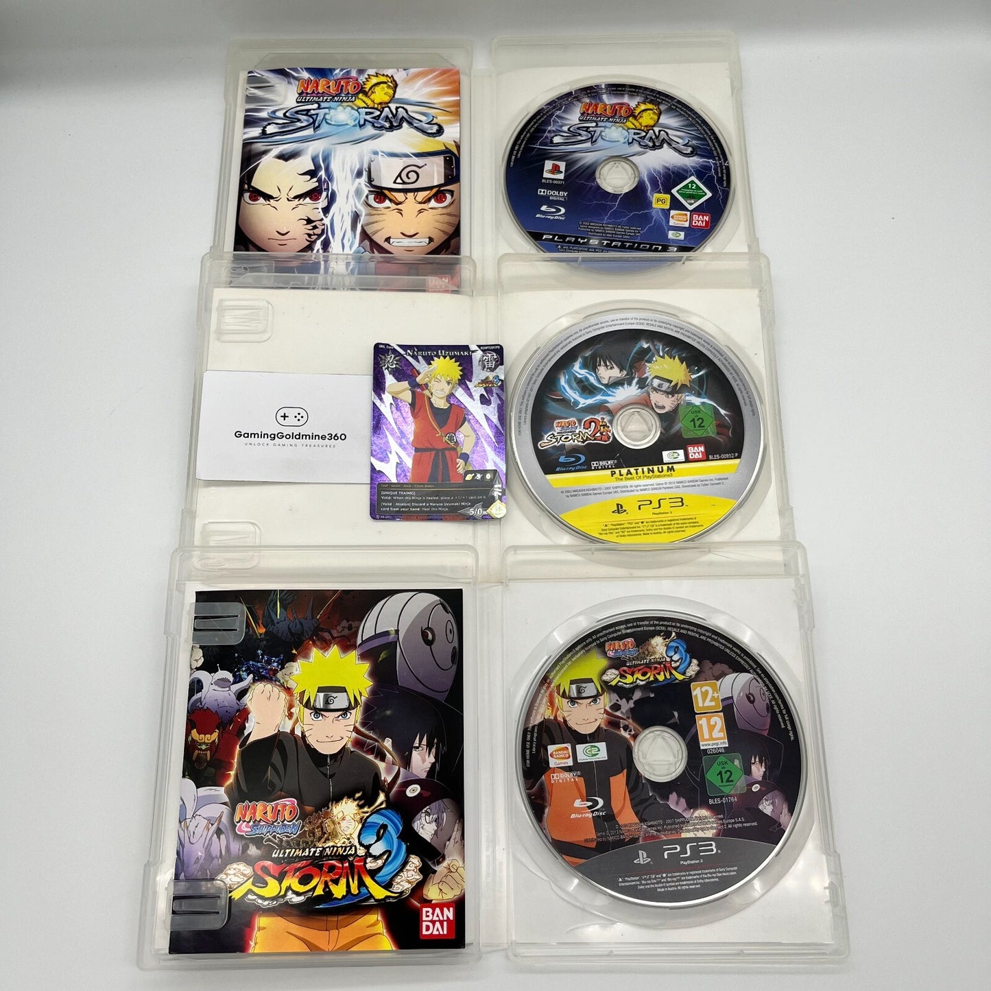 NARUTO SHIPPUDEN Ultimate Ninja Storm 1+2+3 BUNDLE PS3 Italiano Completi PAL