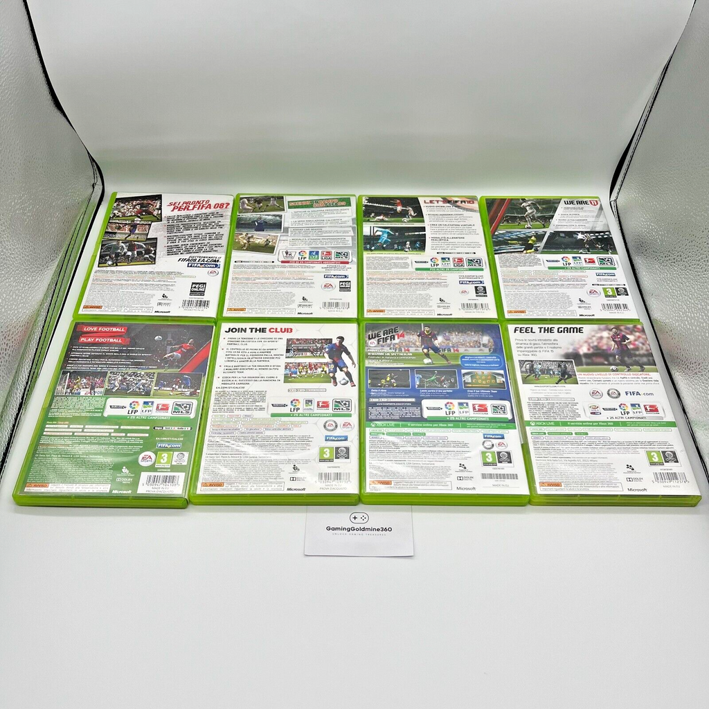 FIFA 08+09+10+11+12+13+14+15 Xbox 360 Collection Bundle 8 GIOCHI PAL OTTIMI